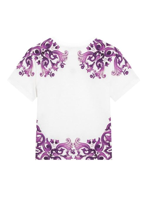 T-shirt bambina maioliche Dolce & Gabbana Kids | L5JTNKII7H3I23TN